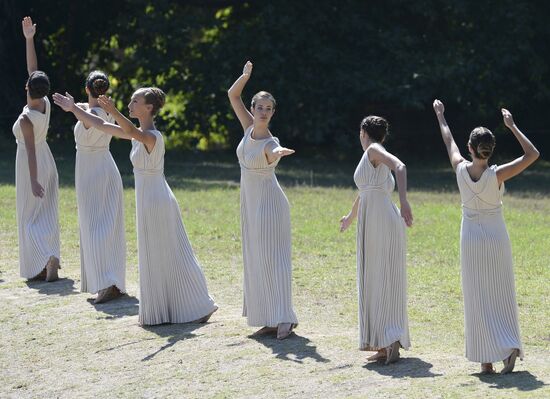 Olympic flame lit in Greece