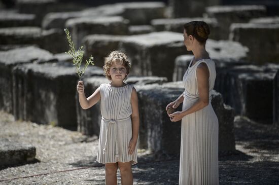 Olympic flame lit in Greece