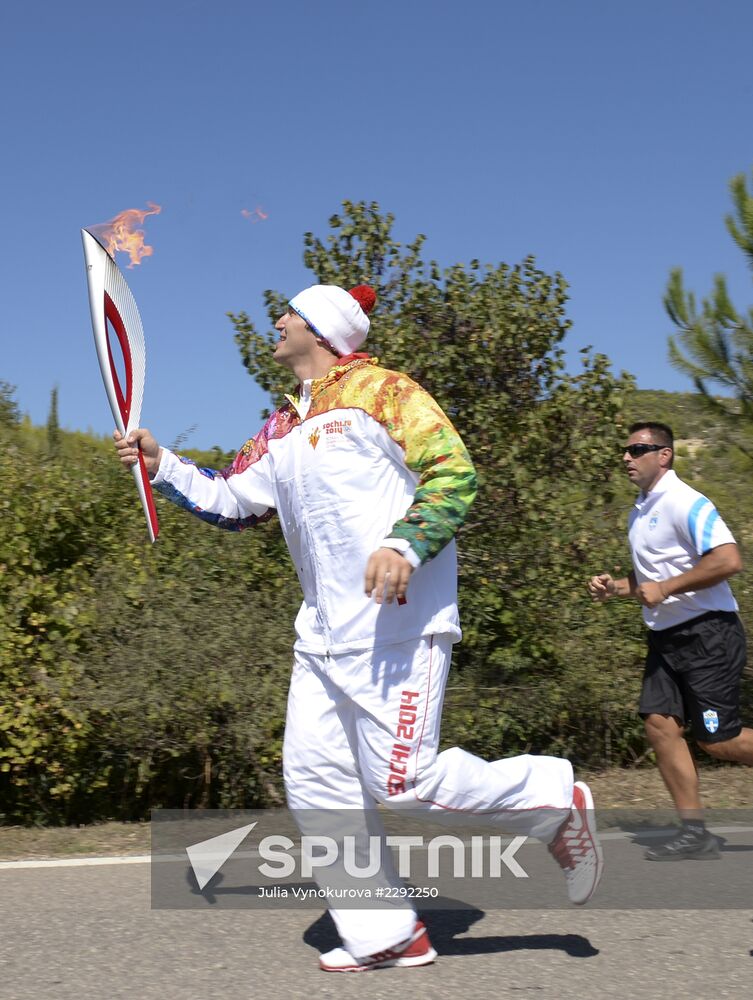 Olympic flame lit in Greece