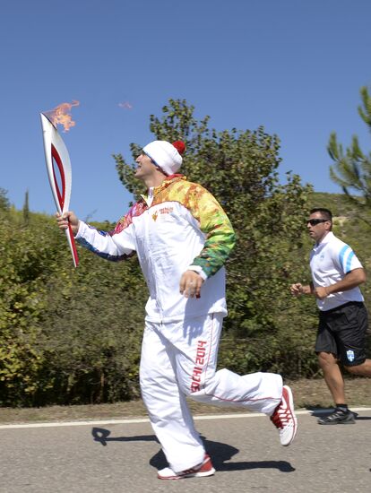 Olympic flame lit in Greece