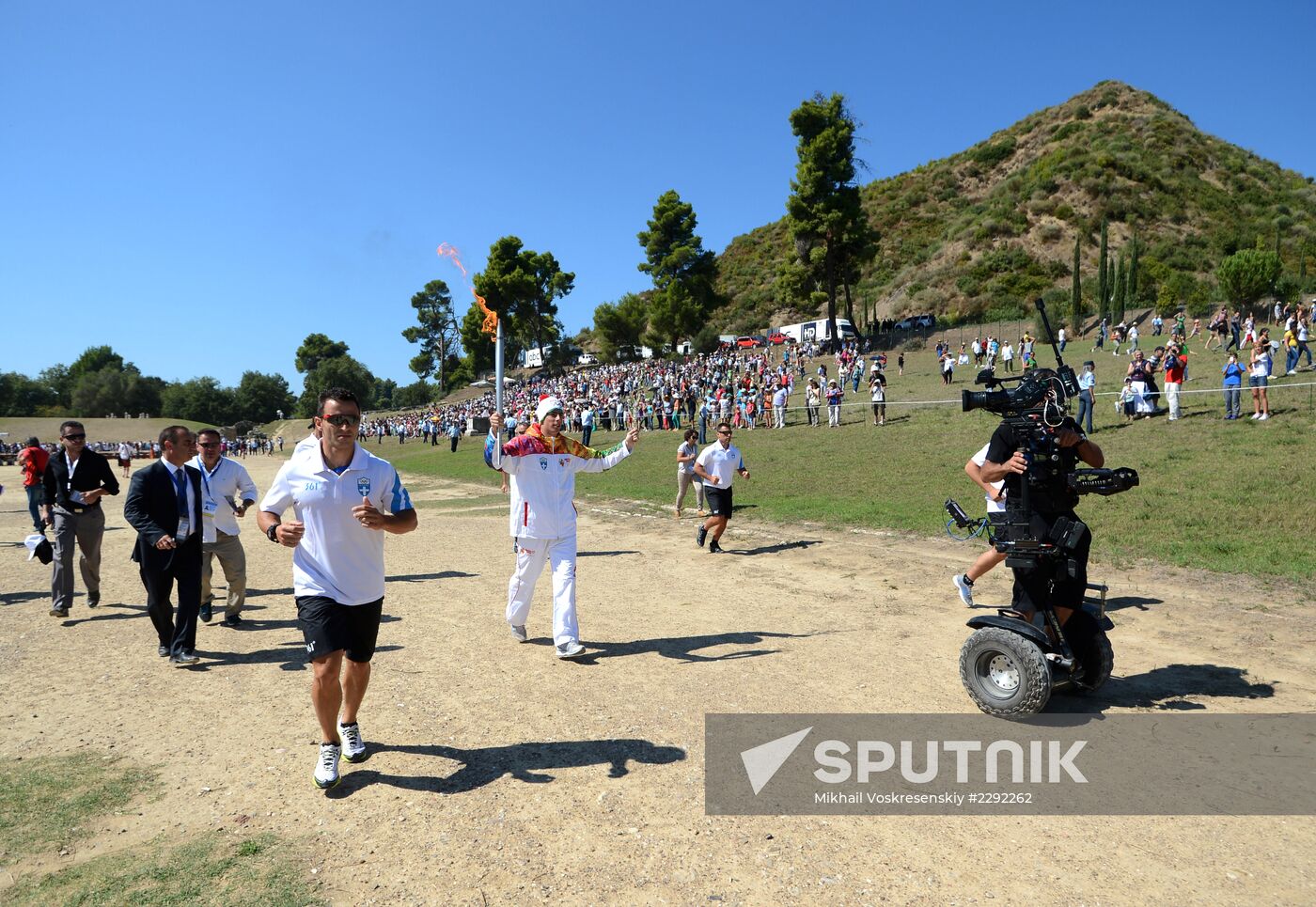 Olympic flame lit in Greece