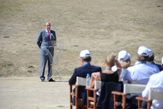 Olympic flame lit in Greece