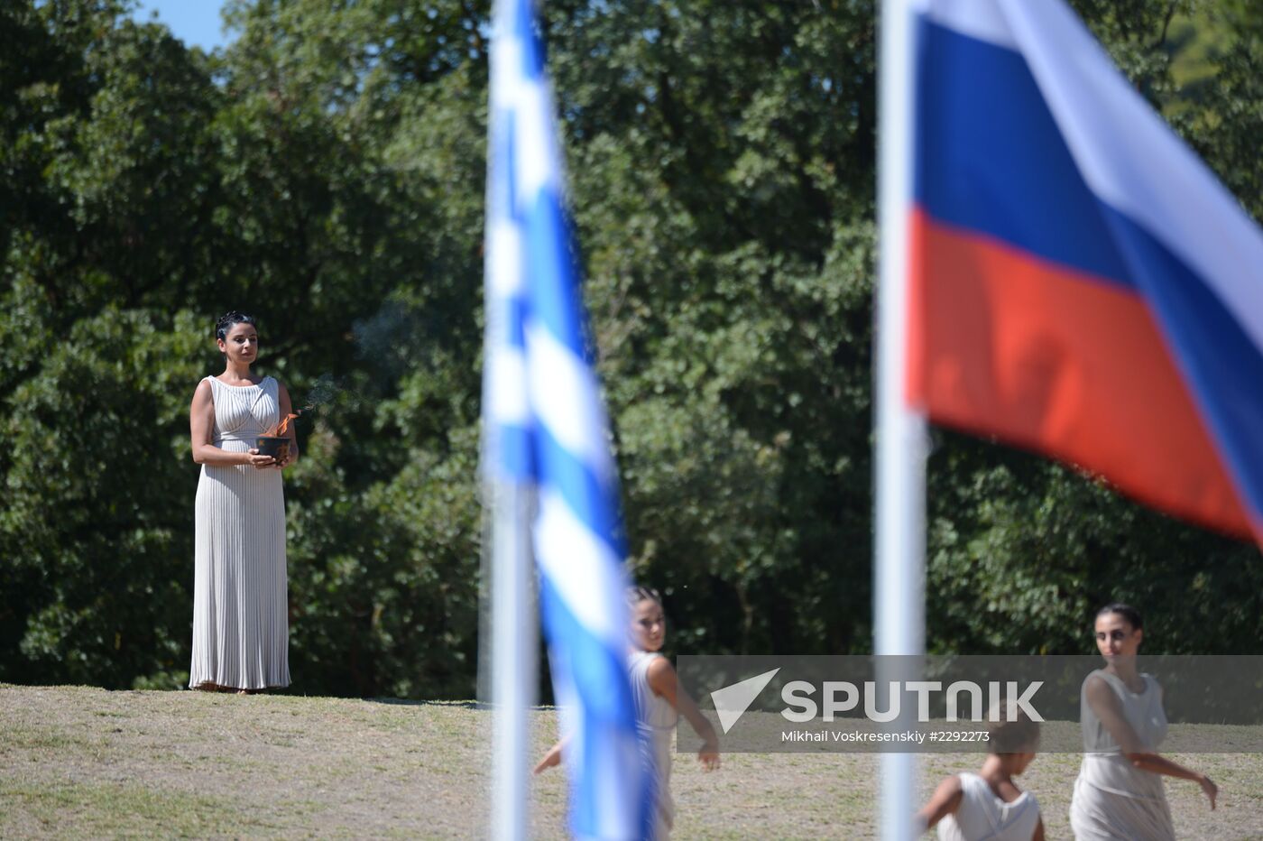 Olympic flame lit in Greece