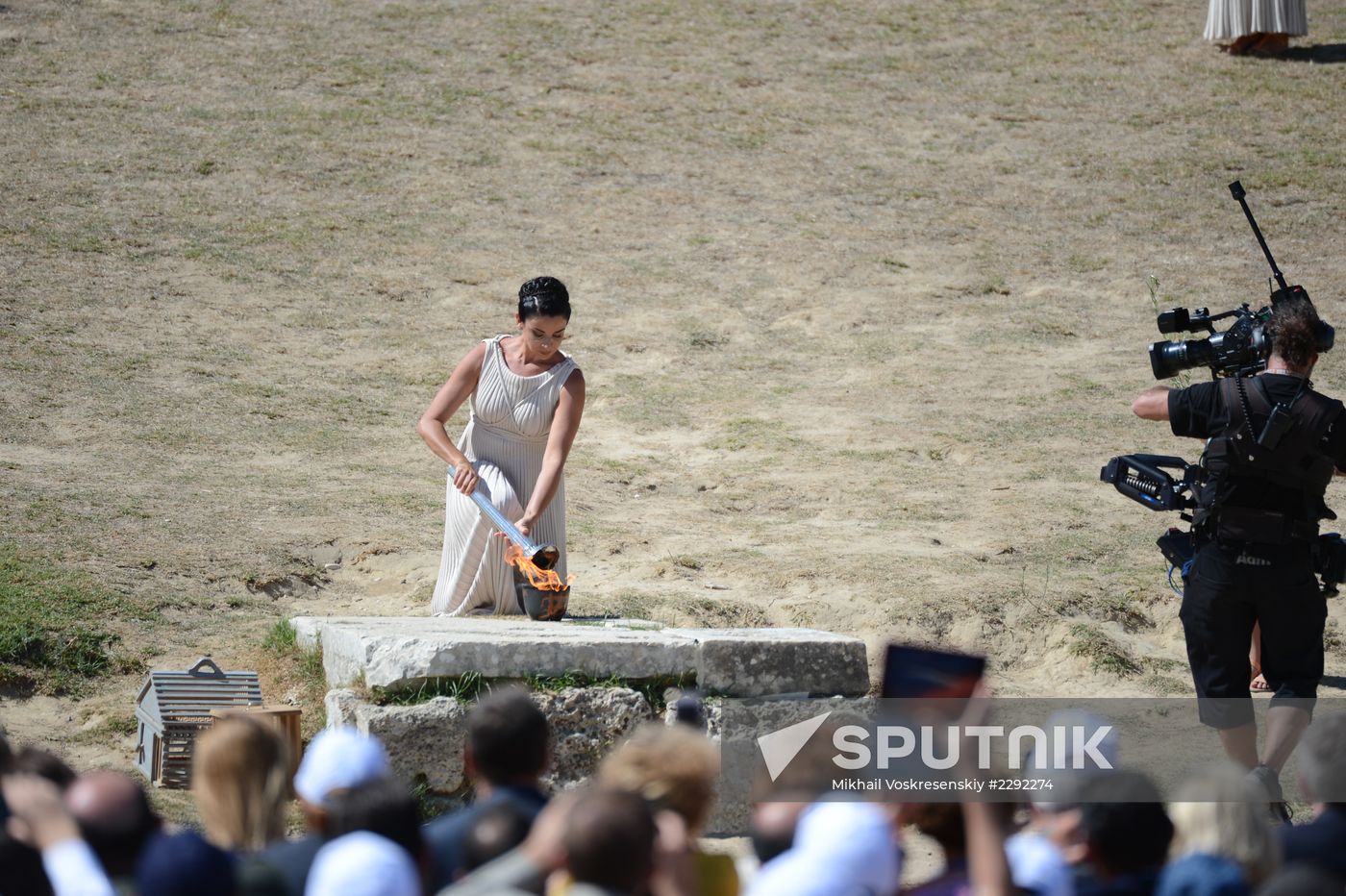 Olympic flame lit in Greece