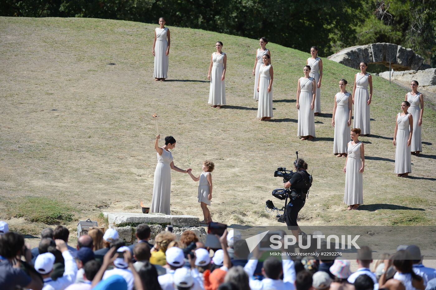 Olympic flame lit in Greece