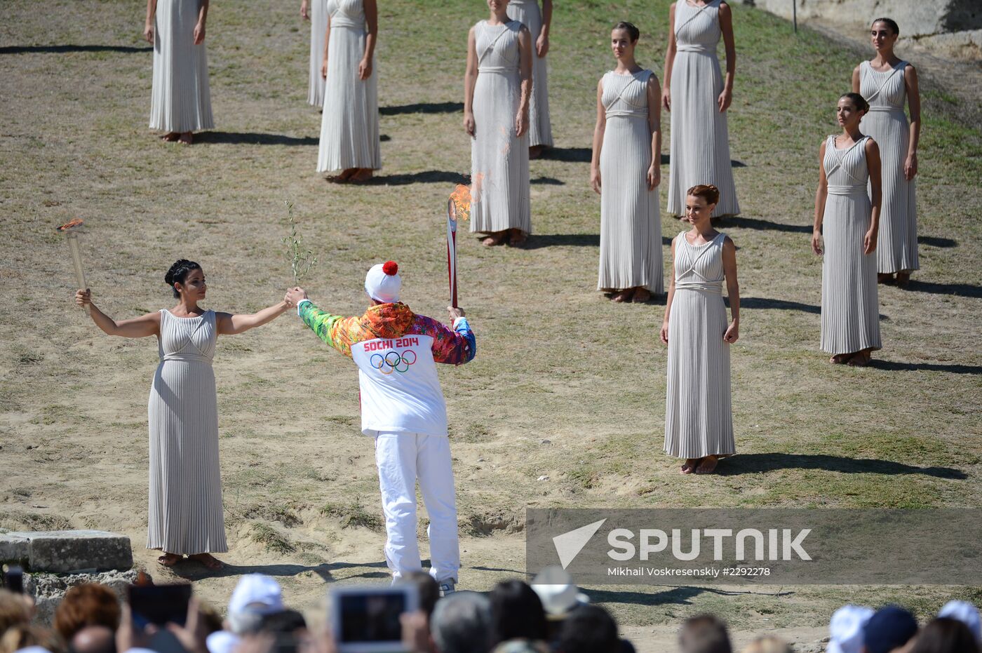 Olympic flame lit in Greece