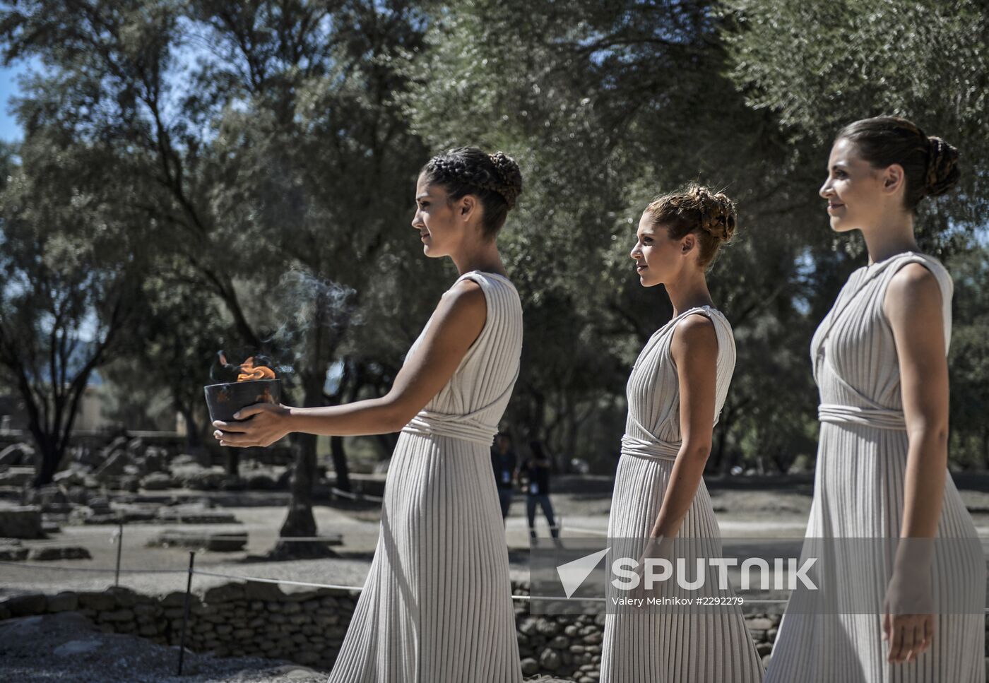 Olympic flame lit in Greece