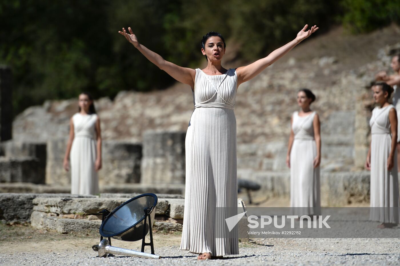 Olympic flame lit in Greece