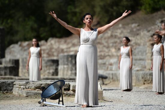 Olympic flame lit in Greece