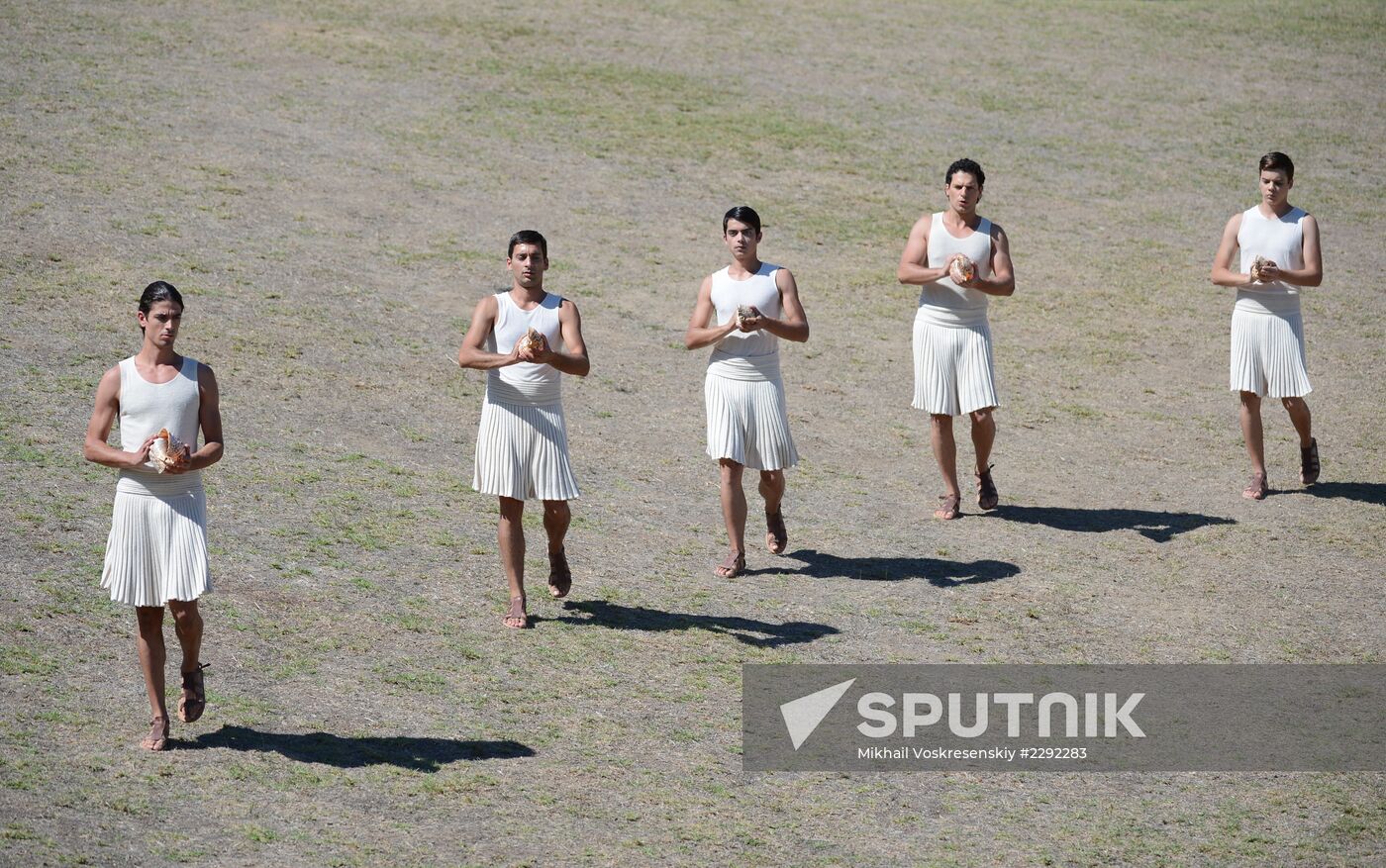 Olympic flame lit in Greece