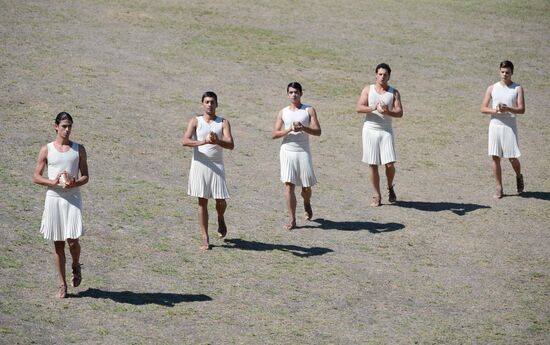 Olympic flame lit in Greece