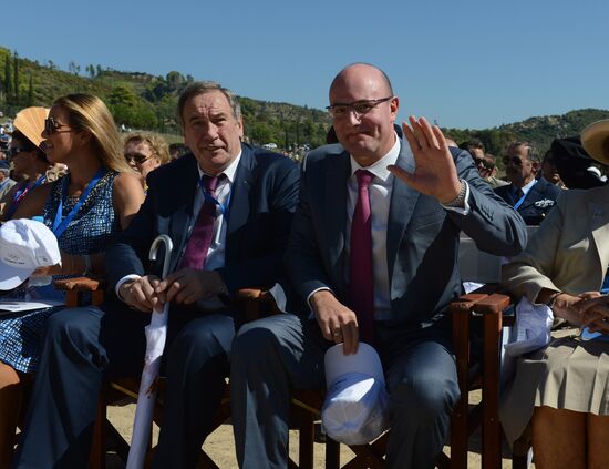 Olympic flame lit in Greece