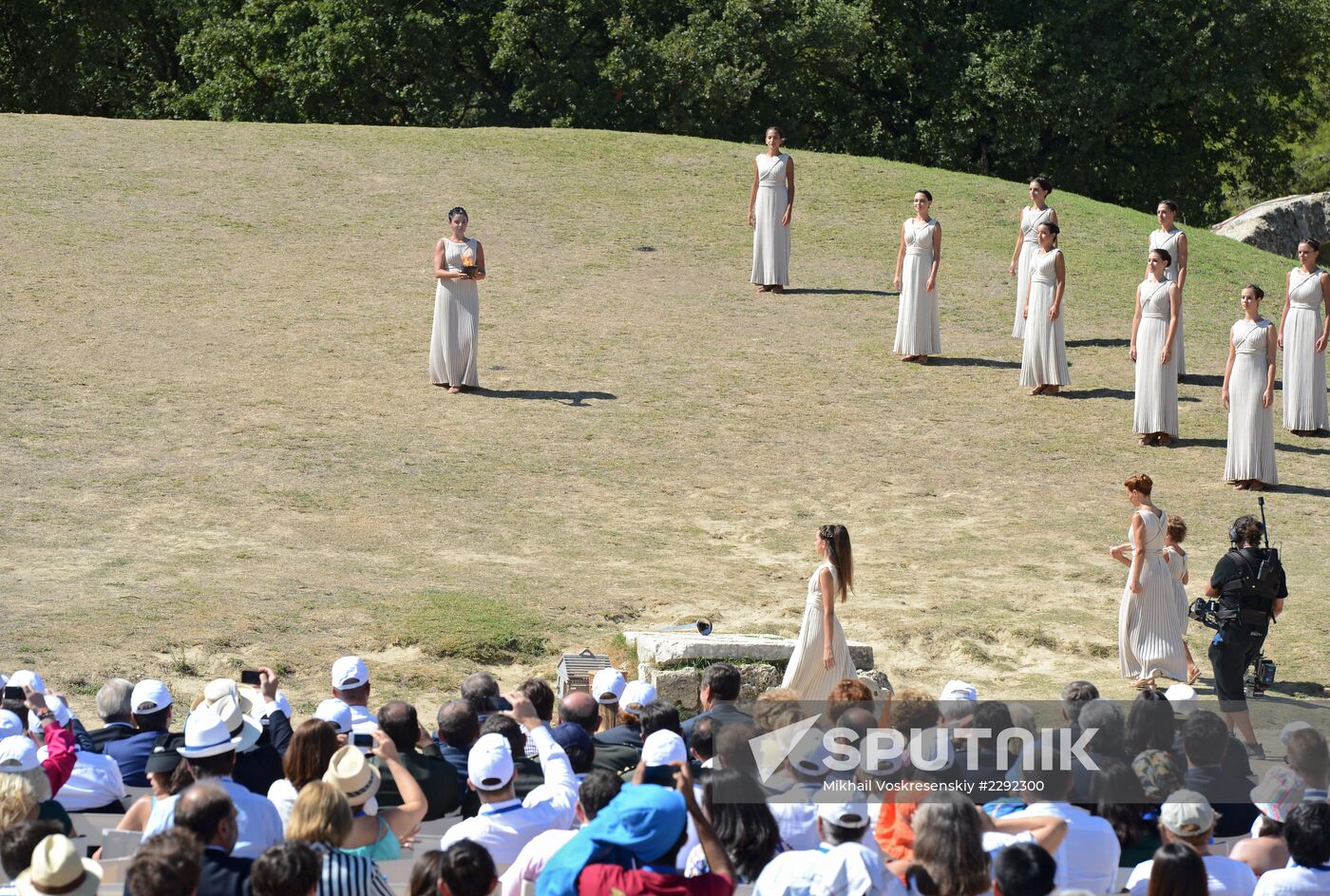 Olympic flame lit in Greece