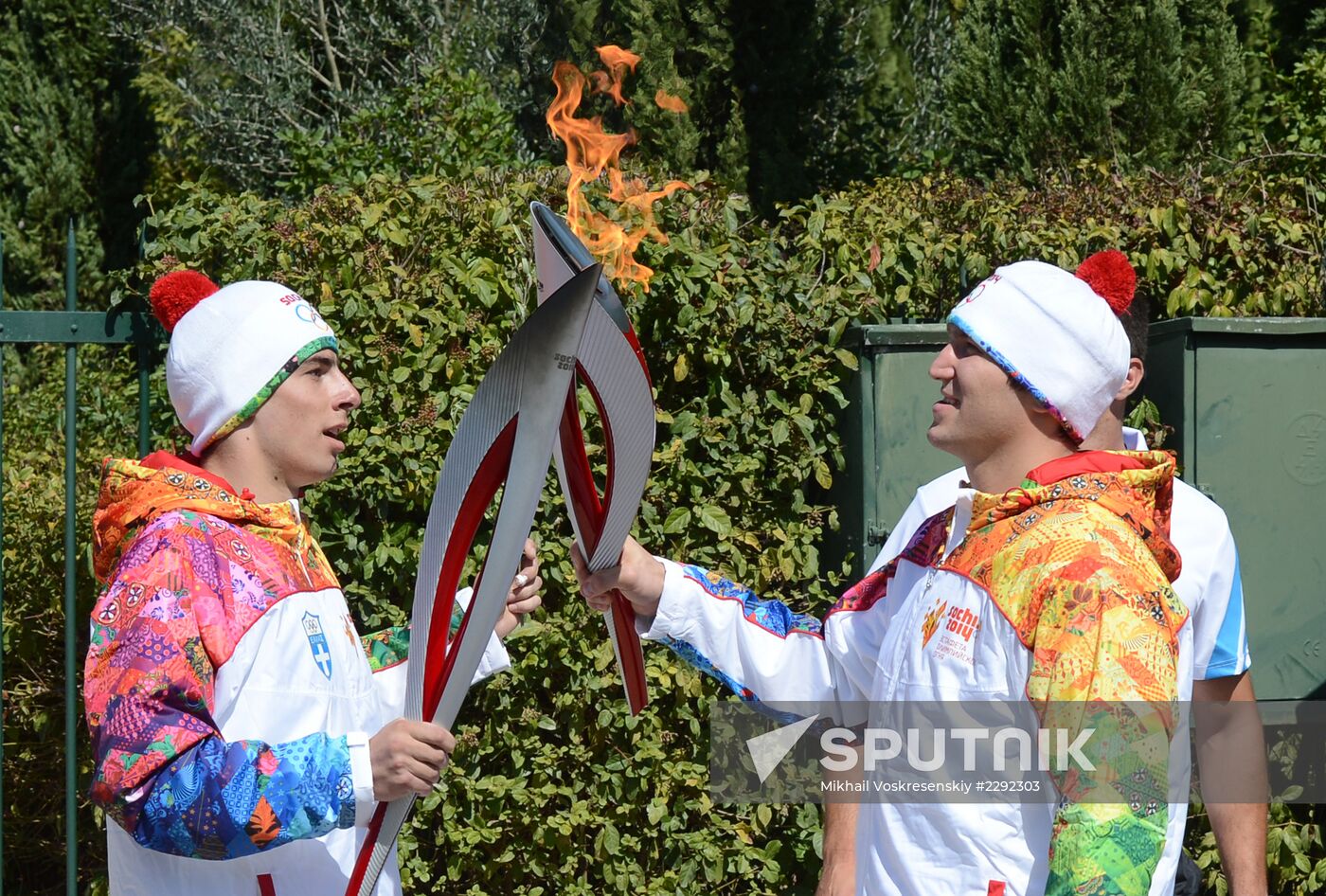 Olympic flame lit in Greece