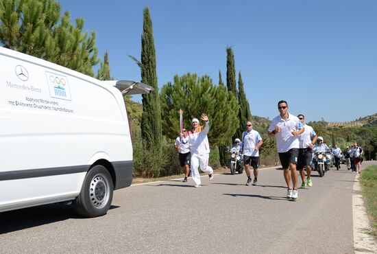 Olympic flame lit in Greece