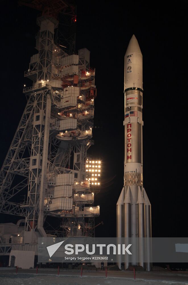 Launching Proton-M rocket carrying Astra 2E satellite