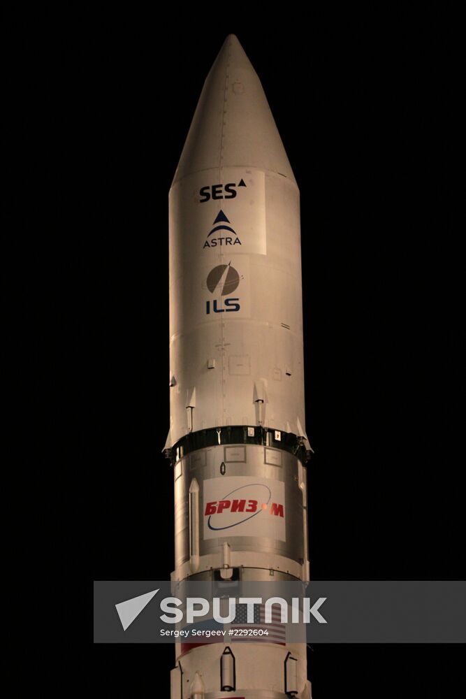 Launching Proton-M rocket carrying Astra 2E satellite