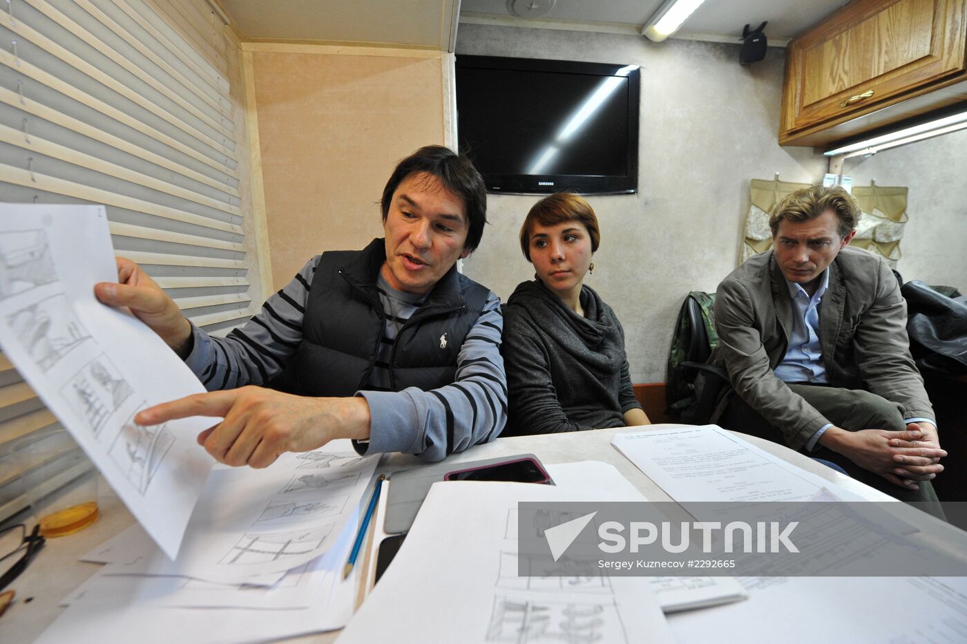 Filming Marat Kim's TV series "Women on the Verge"