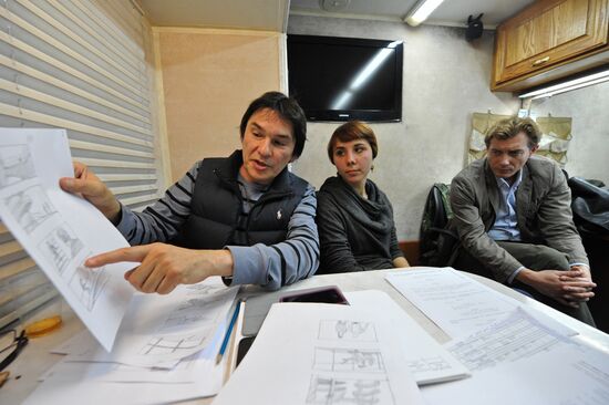 Filming Marat Kim's TV series "Women on the Verge"