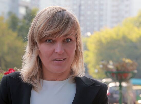 Russian speed skater Svetlana Bazhanova