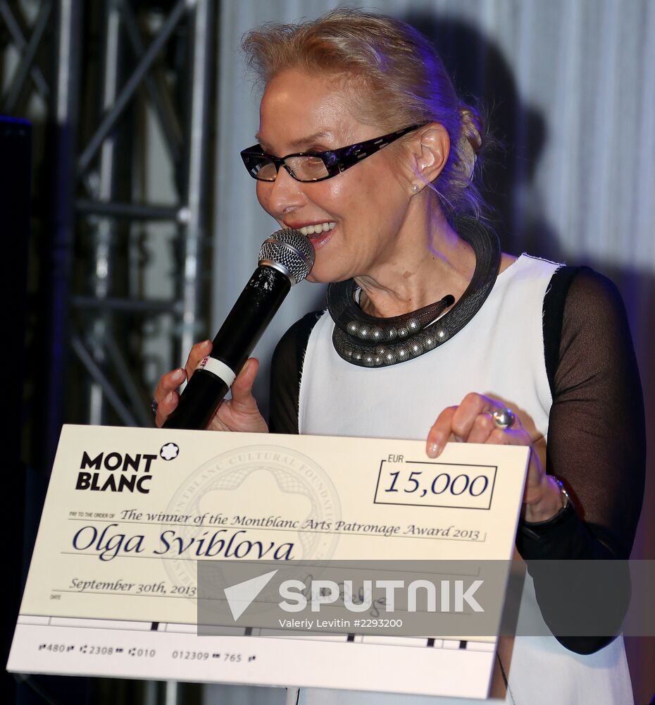 Olga Sviblova awarded Montblanc de la Culture Art Patronage