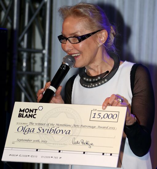 Olga Sviblova awarded Montblanc de la Culture Art Patronage