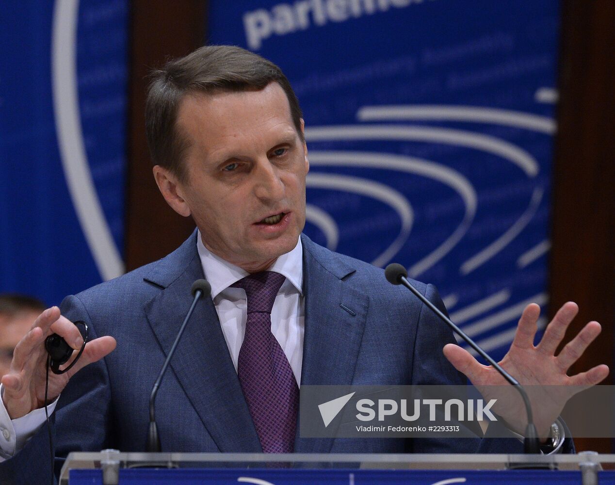 Duma Speaker Sergei Naryshkin visits Strasbourg