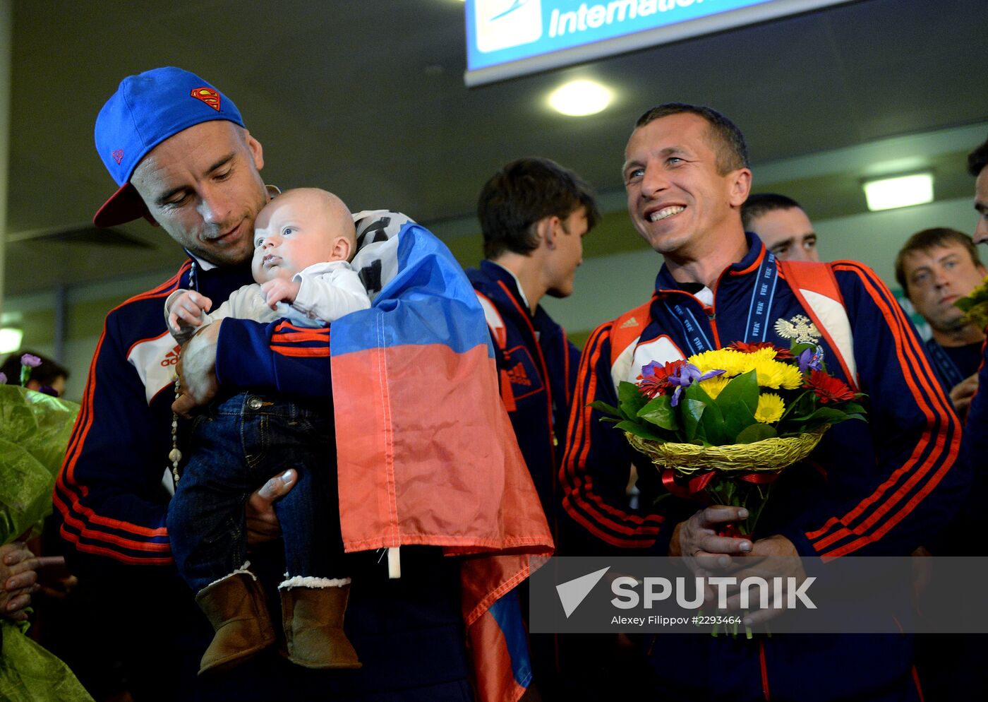 Russia national beach soccer team arrives in Moscow