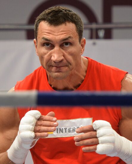 Boxing. Training of Povetkin and Klitschko before fight