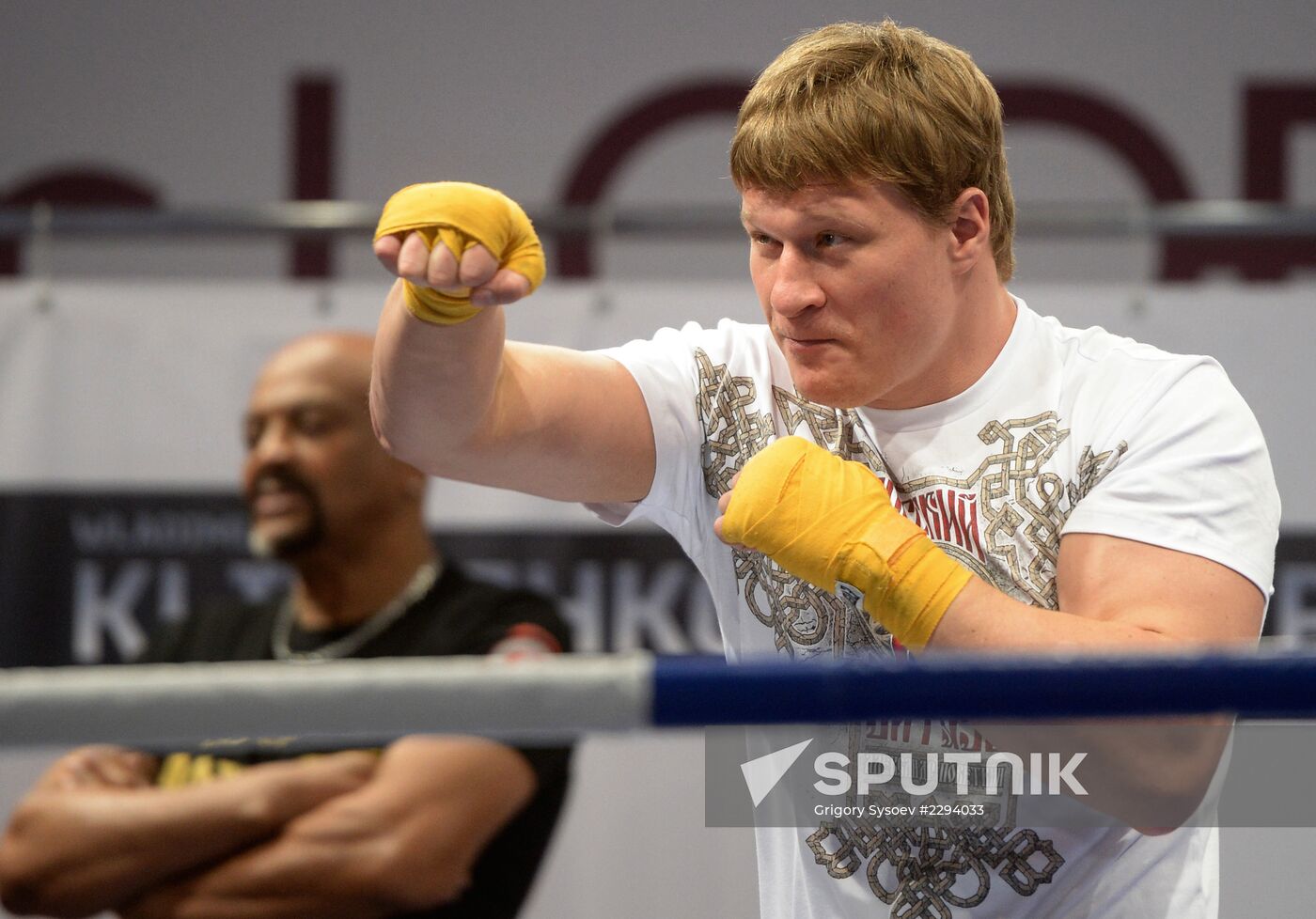 Boxing. Training of Povetkin and Klitschko before fight