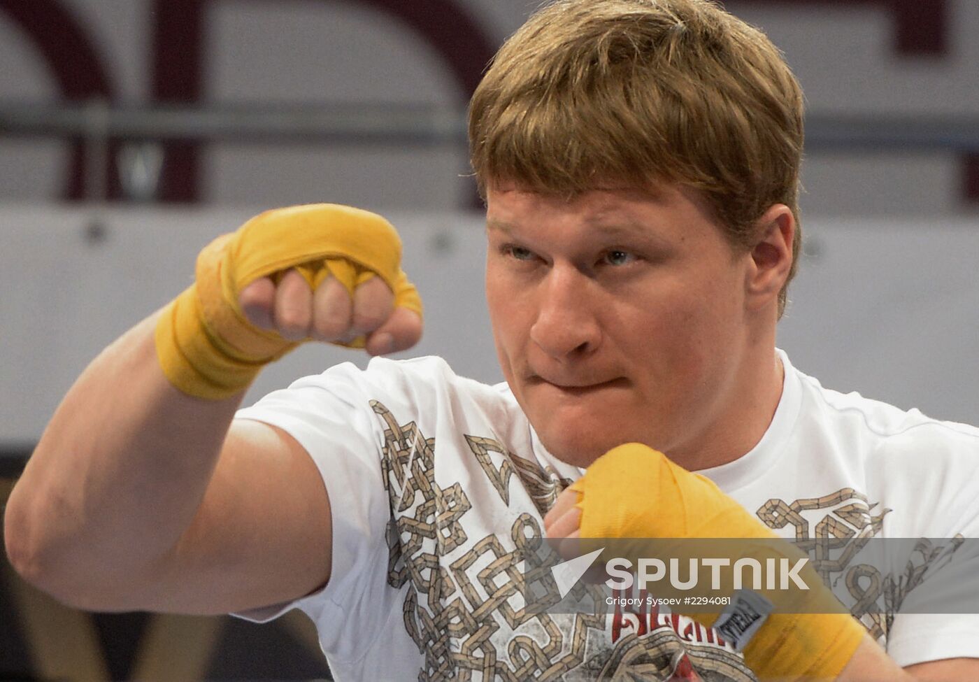 Boxing. Training of Povetkin and Klitschko before fight