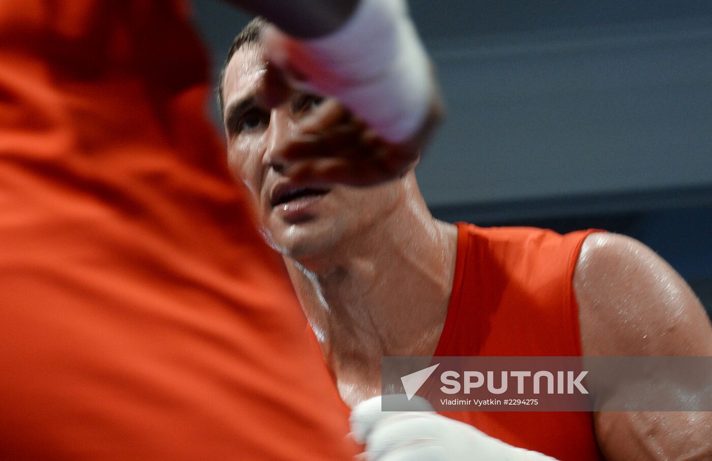 Boxing. Training of Povetkin and Klitschko before fight