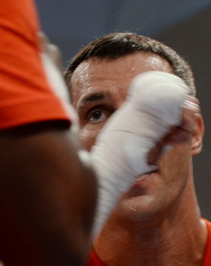 Boxing. Training of Povetkin and Klitschko before fight
