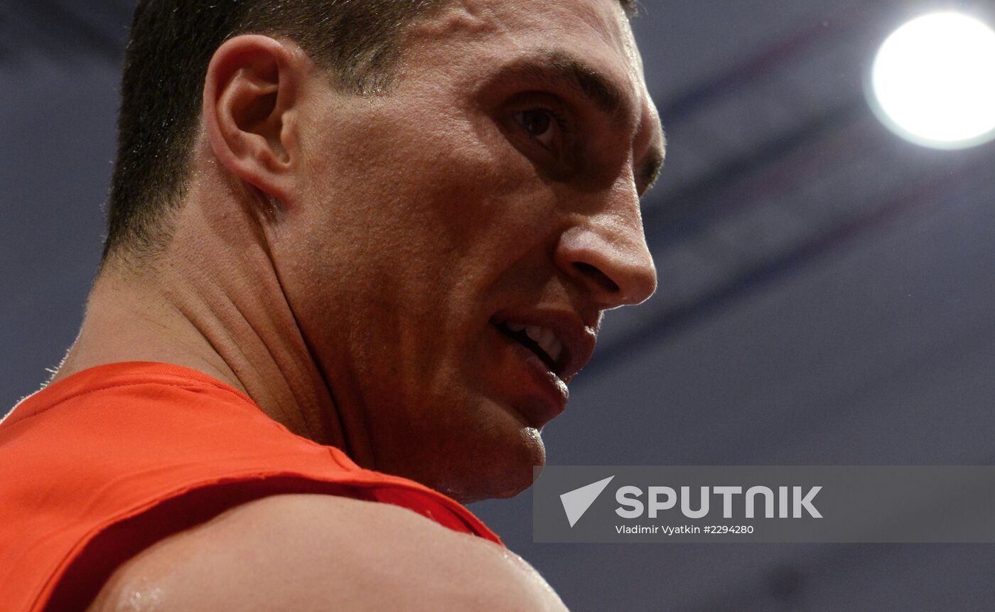 Boxing. Training of Povetkin and Klitschko before fight