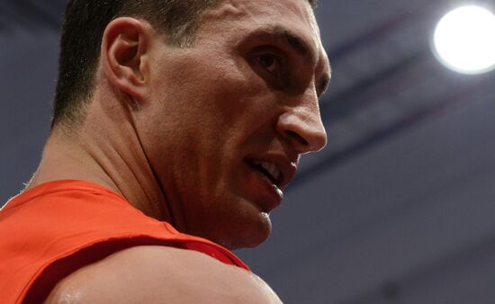 Boxing. Training of Povetkin and Klitschko before fight