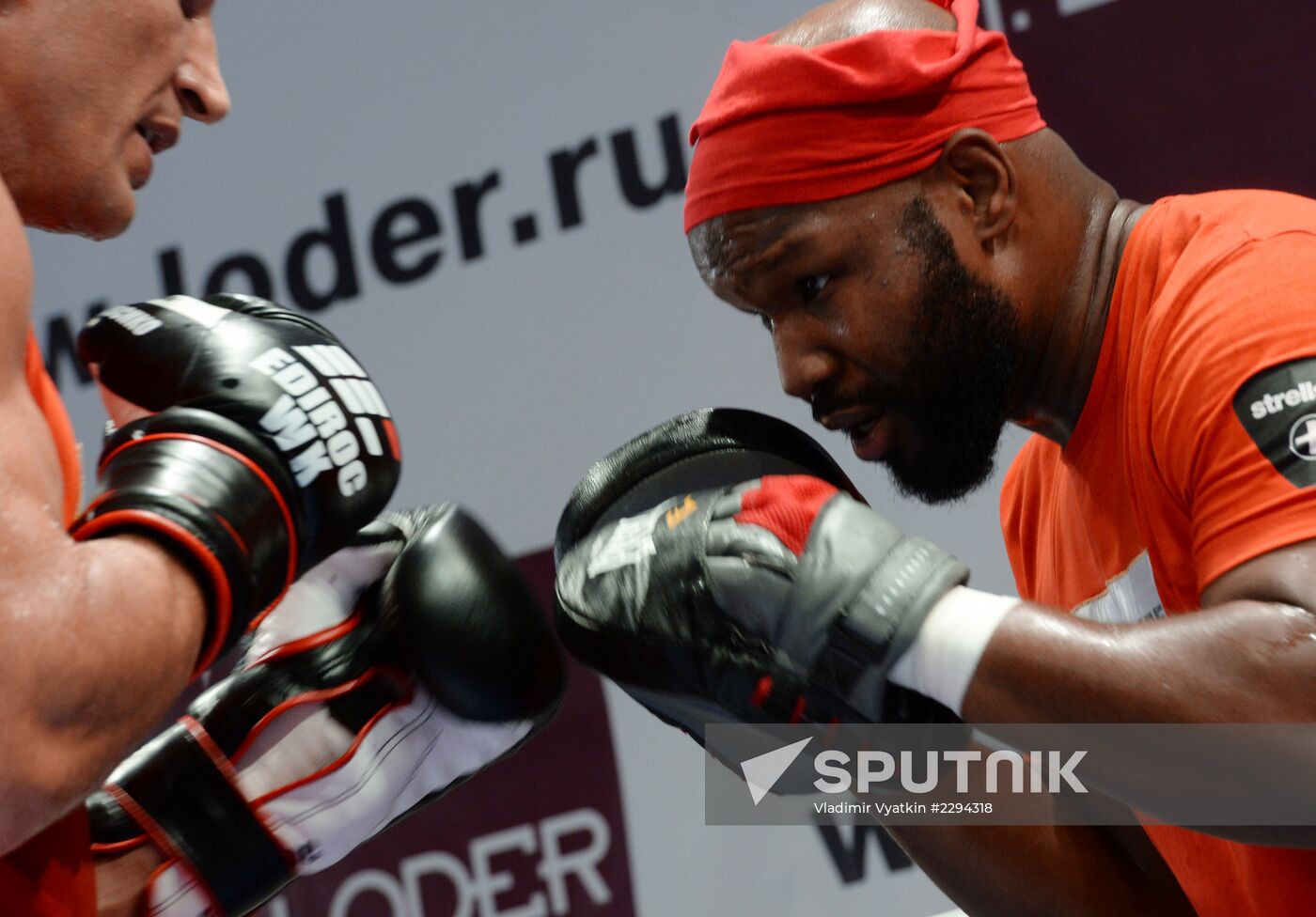 Boxing. Training of A.Povetkin and Vladimir Klitschko before fight