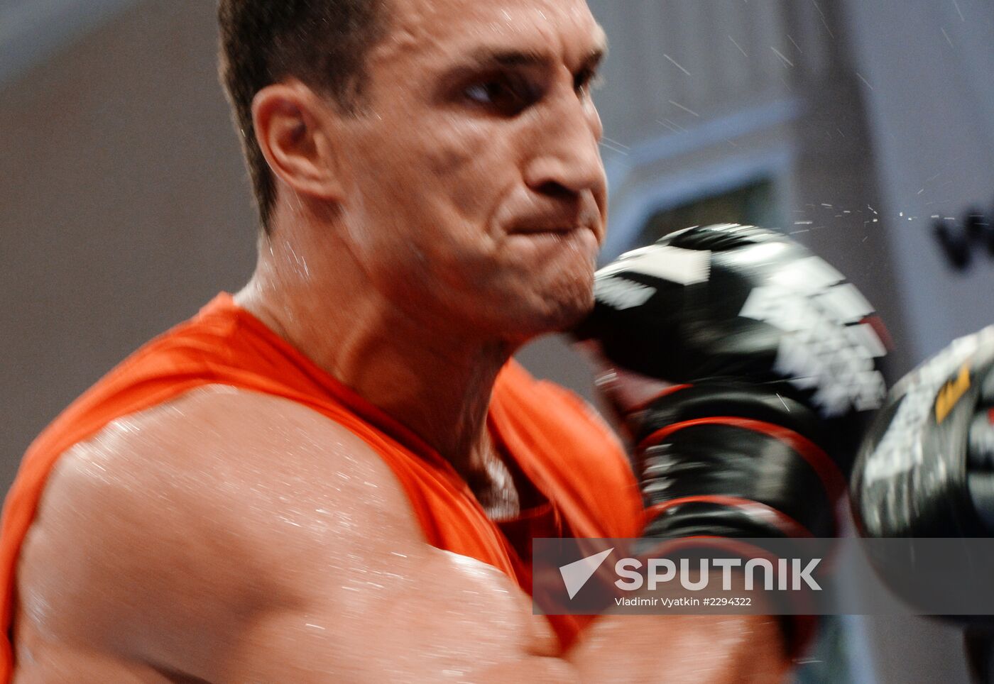 Boxing. Training of Povetkin and Klitschko before fight