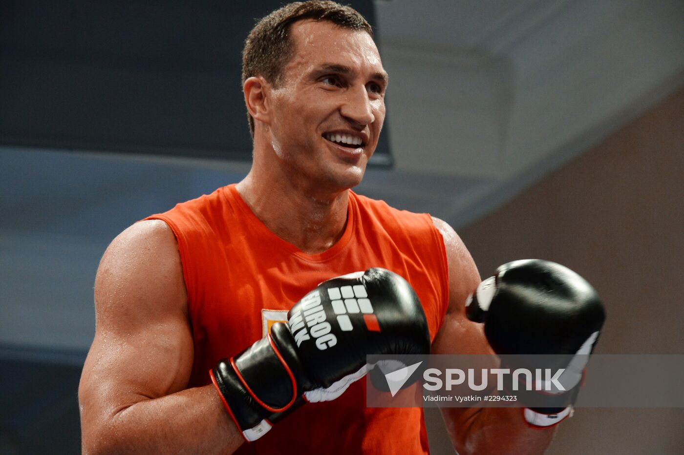 Boxing. Training of Povetkin and Klitschko before fight