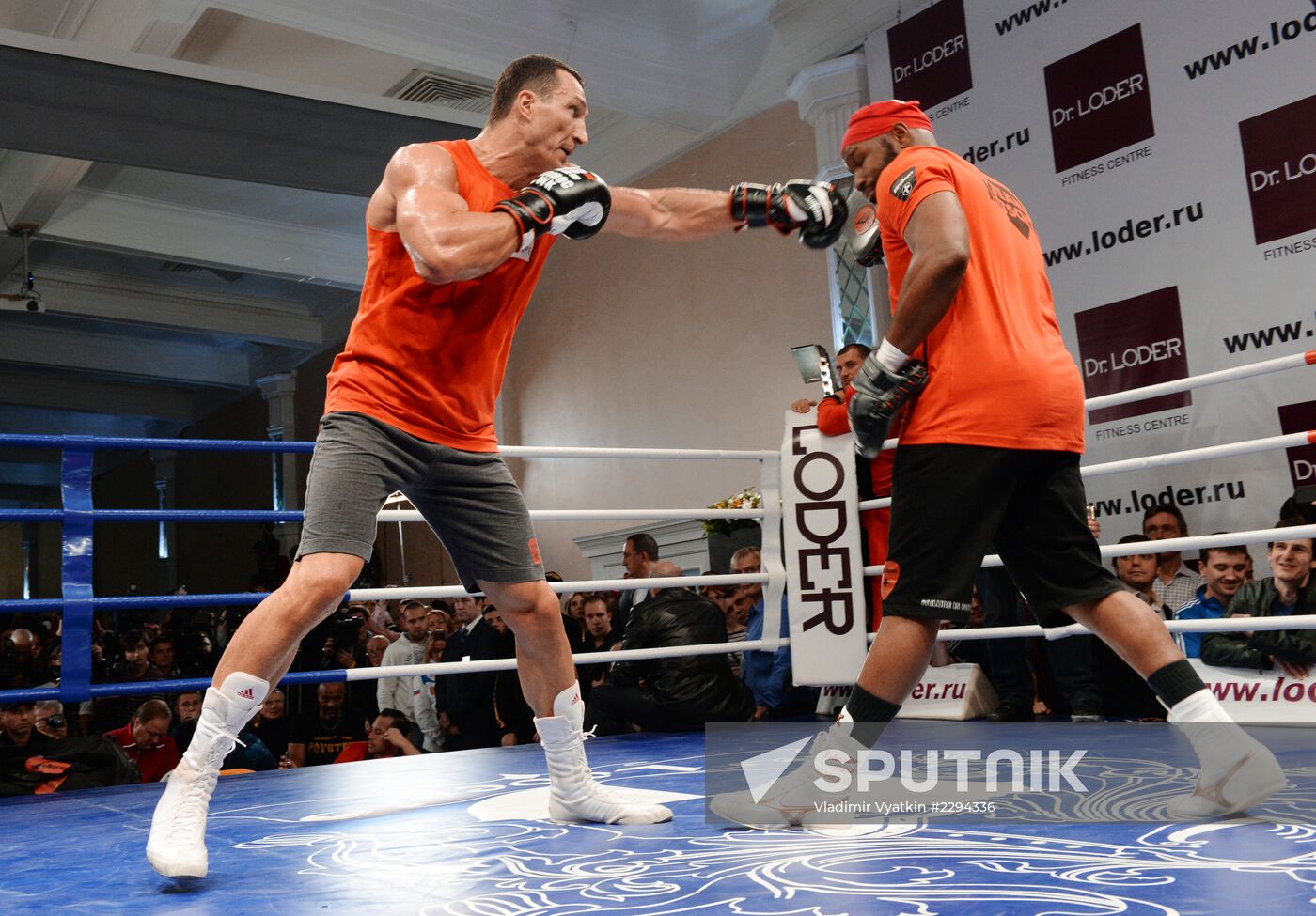 Boxing. Training of A.Povetkin and Vladimir Klitschko before fight