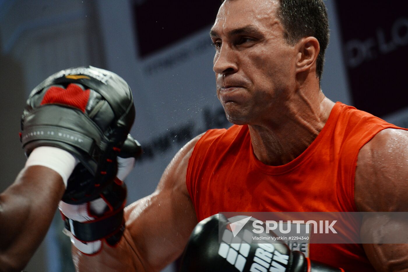 Boxing. Training of Povetkin and Klitschko before fight