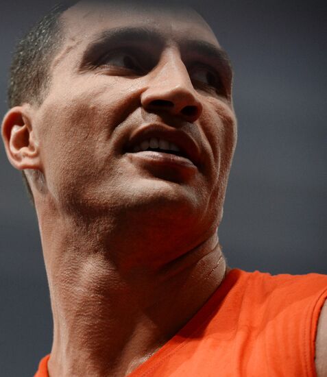 Boxing. Training of Povetkin and Klitschko before fight