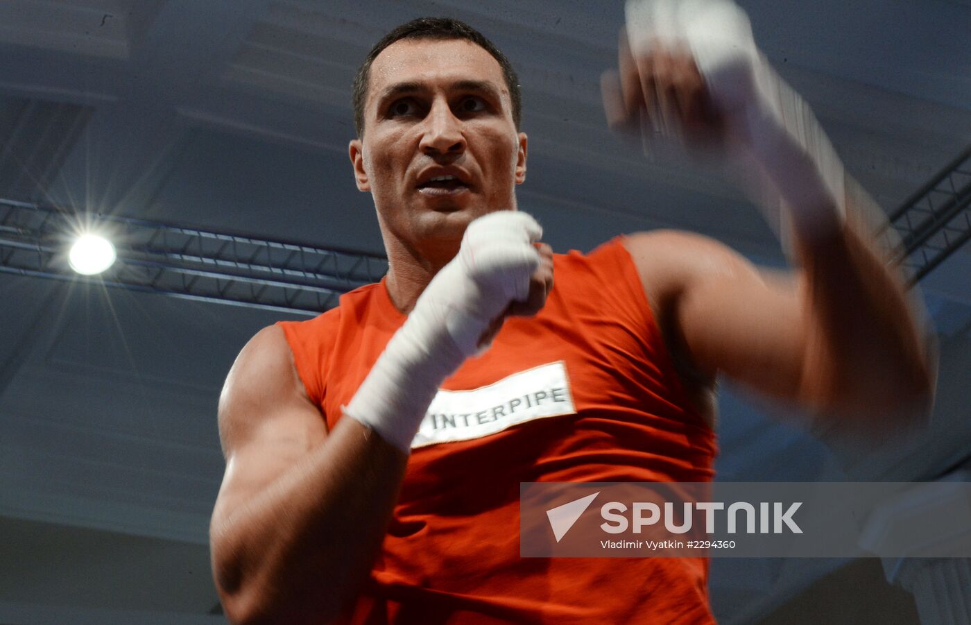 Boxing. Training of Povetkin and Klitschko before fight