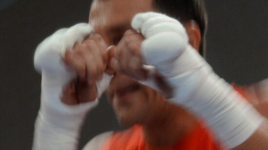 Boxing. Training of Povetkin and Klitschko before fight