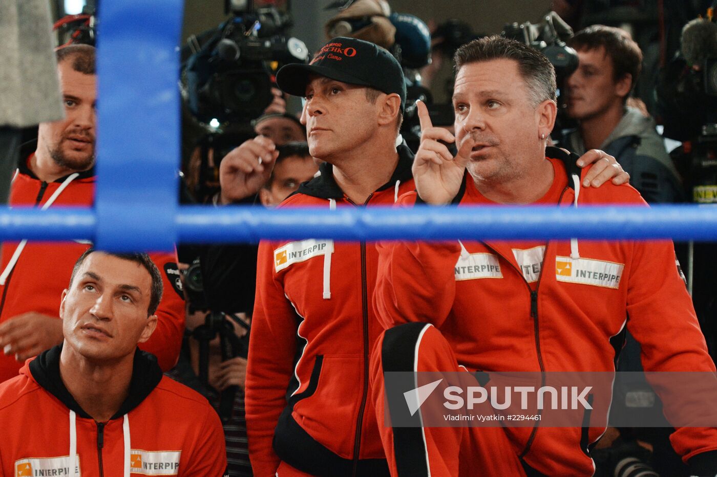 Boxing. Training of A.Povetkin and Vladimir Klitschko before fight