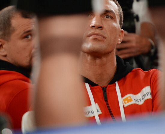 Boxing. Training of A.Povetkin and Vladimir Klitschko before fight