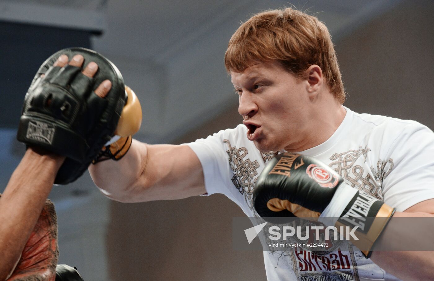 Boxing. Alexander Povetkin and Wladimir Klitschko training before fight