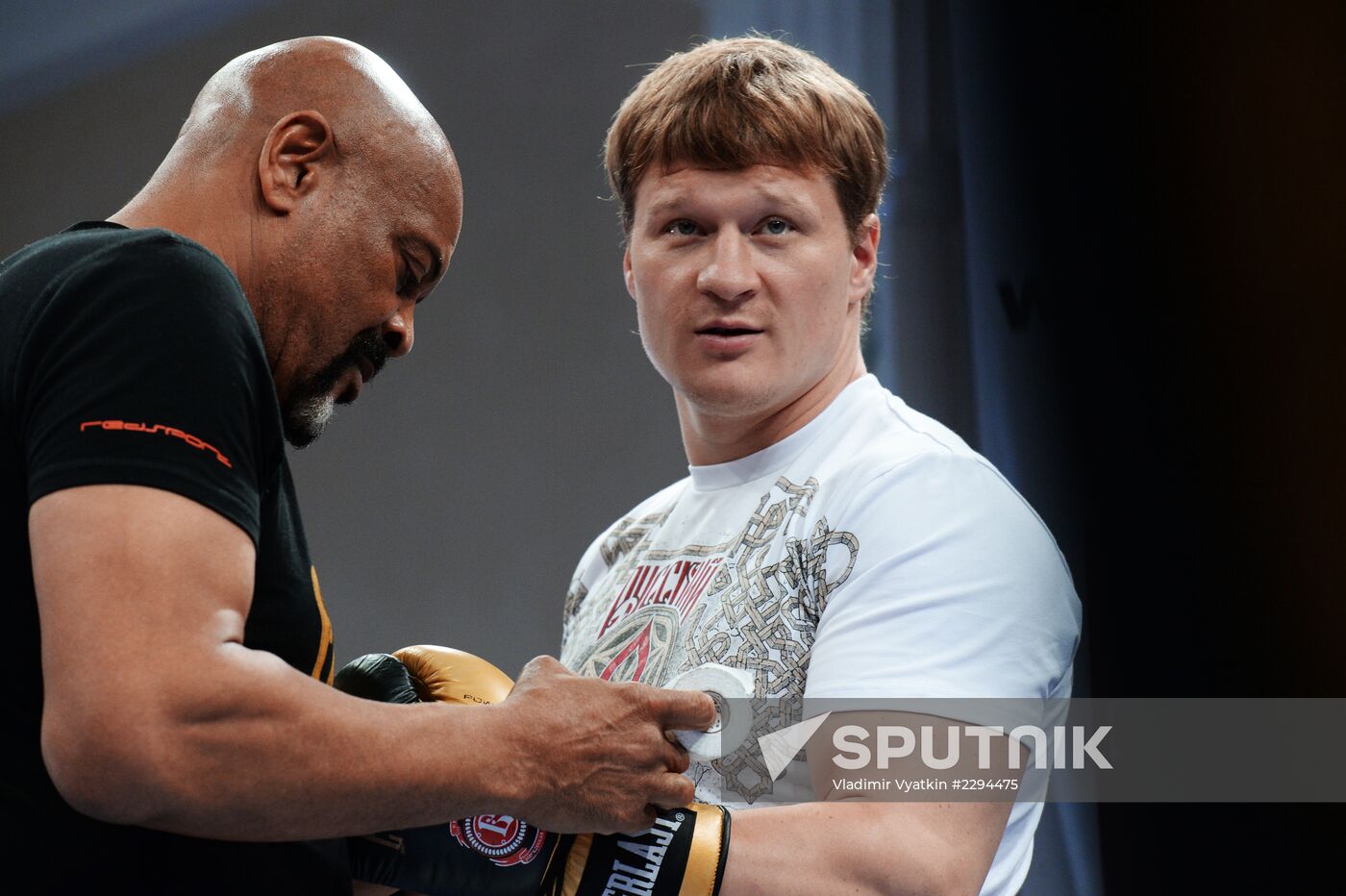 Boxing. Alexander Povetkin and Wladimir Klitschko training before fight