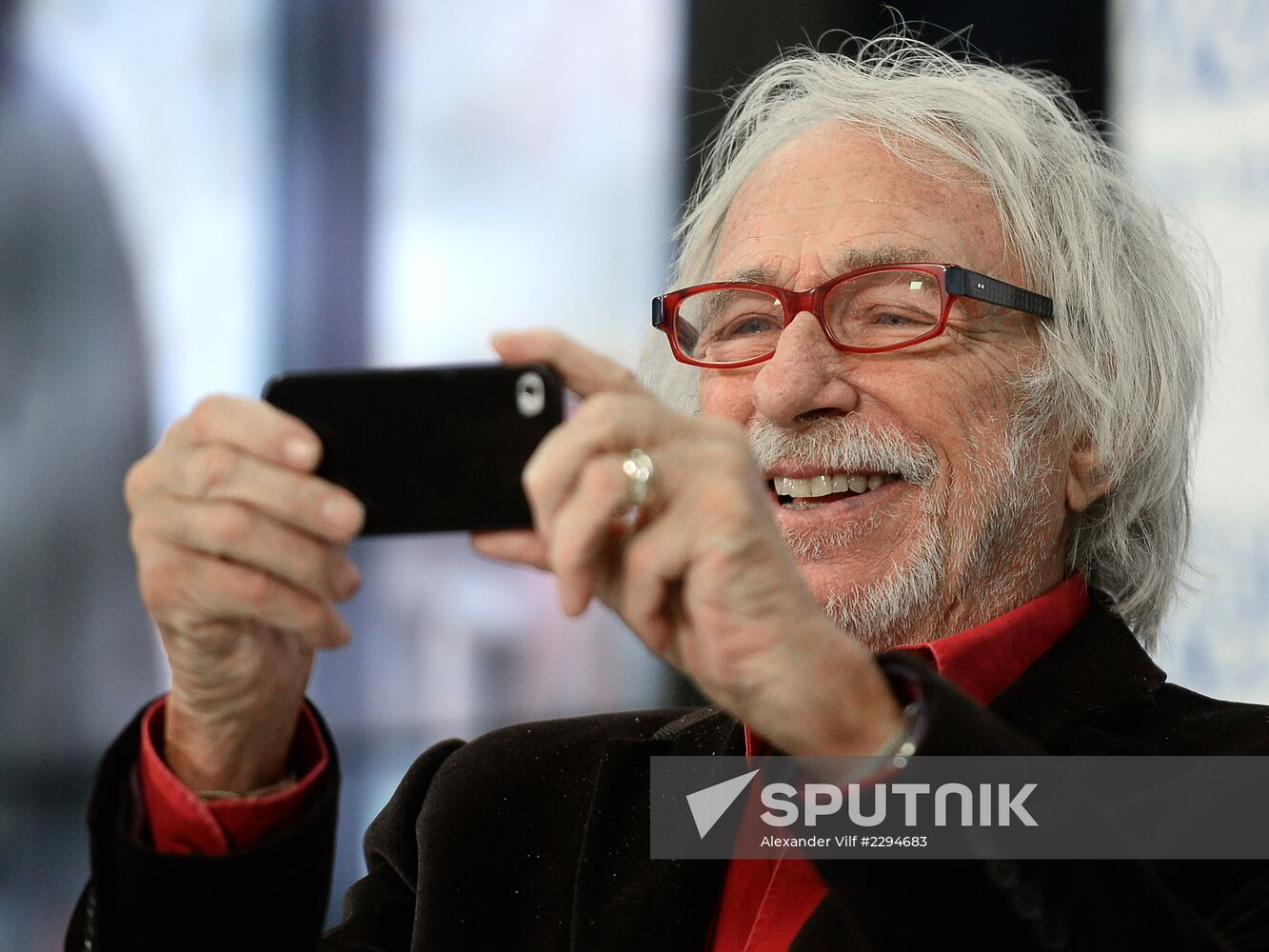 News conference with French actor Pierre Richard