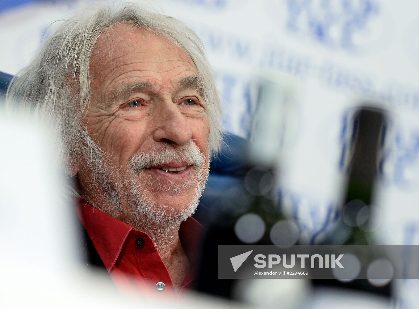 News conference with French actor Pierre Richard