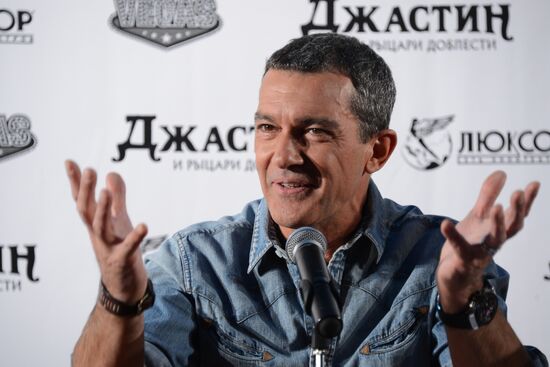 Ceremony of laying Antonio Banderas star of fame